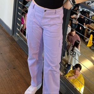 Purple High-Rise utility dad pants